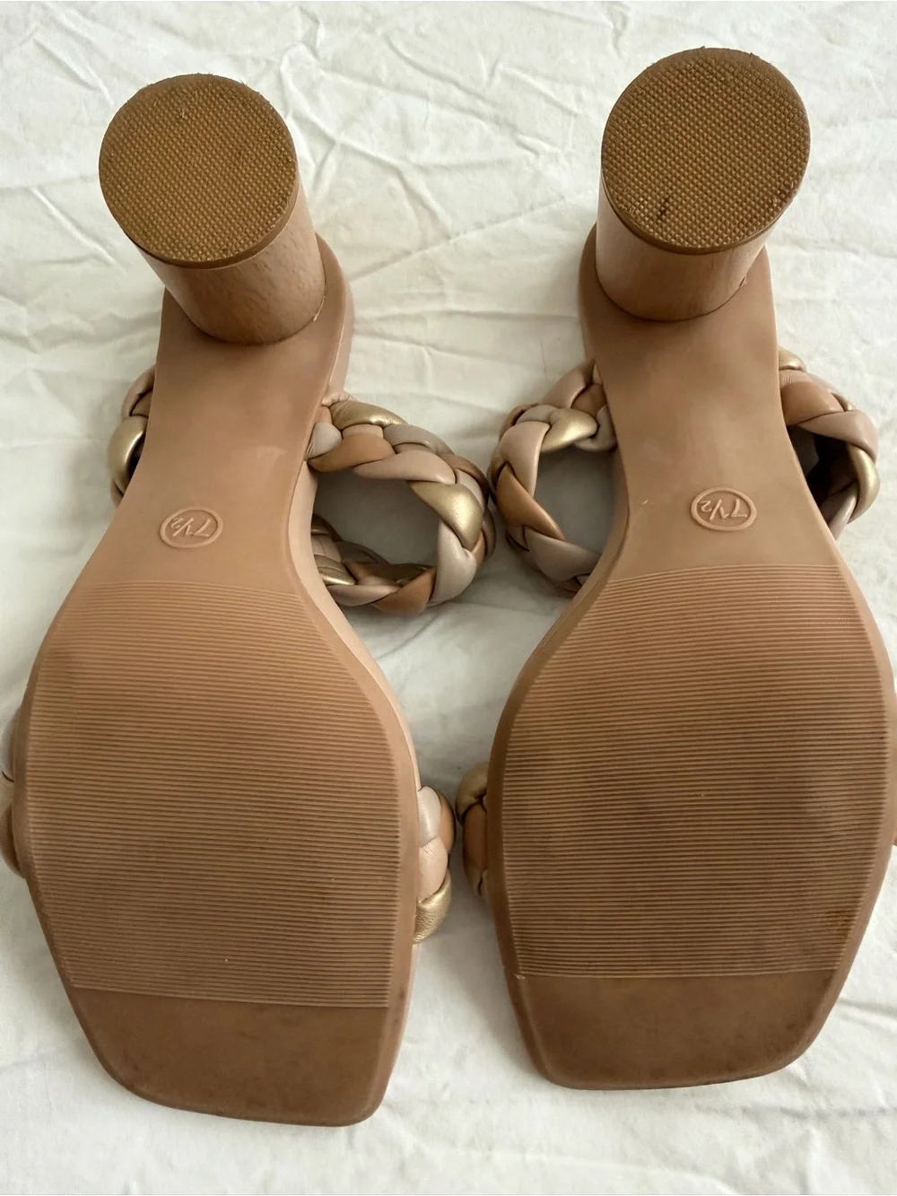 a new day Neutral Braided Double-Strap Block Heel Sandals - Picture 2 of 2